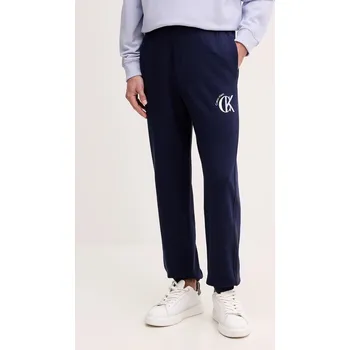 Bavlněné tepláky Calvin Klein Jeans pánské, tmavomodrá barva, s potiskem, LV04RE256G 59X, vel. 2XL