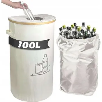 Odpadkový koš Koš Nádoba na tříděný odpad s víkem na plastové a skleněné lahve, 100 l