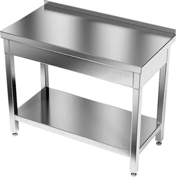 Dílenský stůl PRACOVNÍ STŮL Z NEREZOVÉ OCELI S POLICÍ 100X60X85 FORGAST