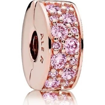 Oblečení a móda PANDORA klip se silikonem Růžové pavé