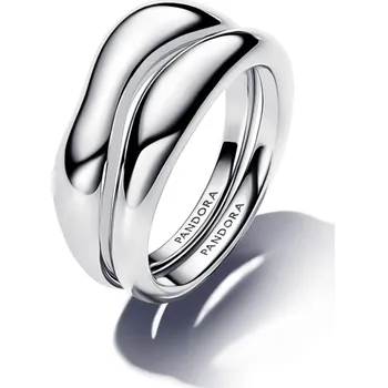 Šperk PANDORA stříbrné seskupovací prsteny s organickým tvarem 48