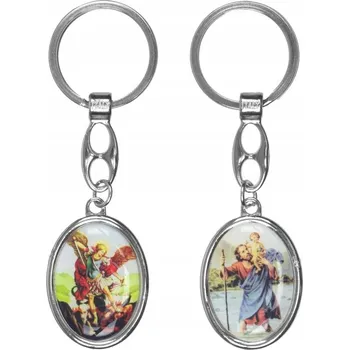 Přívěsek Na Klíče s vyobrazením Svatého Michaela.