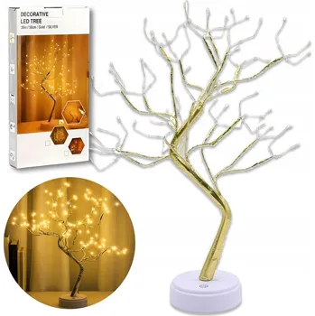 Vánoční dekorace NOČNÍ LAMPA SVÍTÍCÍ STROM 108 LED DEKORACE OZDOBNÁ SVÍTÍCÍ 51CM