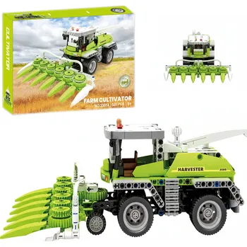 Dětsný nábytek Lebula Sada stavebních bloků 520 el. prvky harvestor zelený