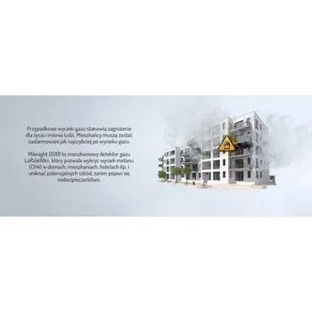 Zabezpečovací technika MILESIGHT Senzor plynu/metanu CH4 Milesight GS101 s technologií LoraWan, vestavěným zvukovým alarmem a kontrolkou alarmu, životností baterie až 5 let