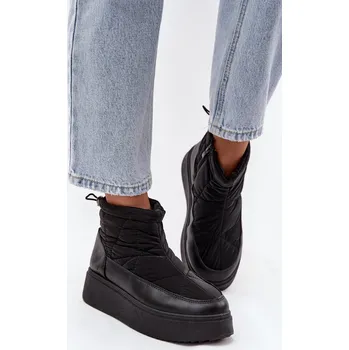 Dámská zimní obuv Boto Dámské zimní boty na platformě vyhřívané kožešinkou Tahlira Barva: Černá, Velikost: 40