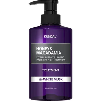 Vlasová regenerace KUNDAL Hydrointenzivní proteinová kúra na vlasy Honey & Macadamia White Musk (Treatment) 500 ml + 2 měsíce na vrácení zboží
