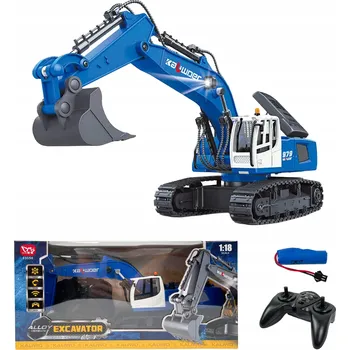 RC model auta DÁLKOVĚ OVLÁDANÝ PÁSOVÝ BAGR HUINA NA DÁLKOVÉ OVLÁDÁNÍ GUMOVÉ PÁSY LED SVĚTLA