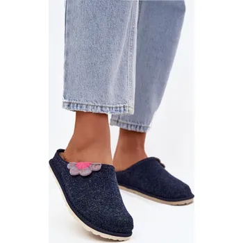 Dámská obuv Ženské pantofle s květinou Inblu CS000043 Barva: Modrá, Velikost: 37