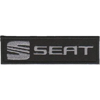 Nášivka Seat nášivka 11 x 3 cm černo-šedá