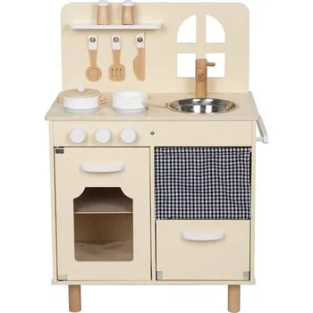 Dětská kuchyňka eliNeli Dětská dřevěná kuchyňka s okýnkem