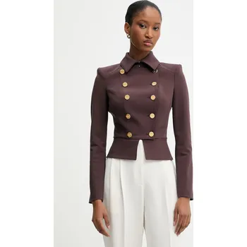Dámské sako Sako Elisabetta Franchi vínová barva, GI18557E2 93X, vel. 34
