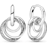 PANDORA kruhové náušnice Vždy rodina v kroužcích