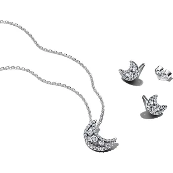 Náhrdelník PANDORA SET náhrdelníku a náušnic Měsíc