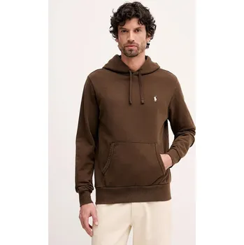 Pánská mikina Bavlněná mikina Polo Ralph Lauren pánská, červená barva, s kapucí, hladká, 710916690 89X, vel. M