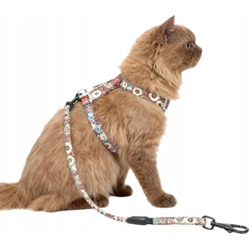 Postroj pro psa Postroj pro kočky a malého psa + vodítko, nastavitelný, pohodlný, bezpečný
