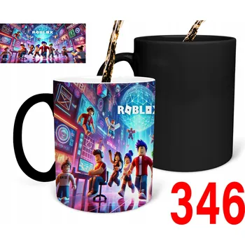 Kouzelný hrnek s potiskem DÁREK figurky z her Roblox + JMÉNO DÁREK