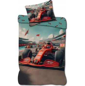 Vrták Dětské, předškolní ložní prádlo s motivem Formule 1 Race 100×135cm, 40×60cm BRM019