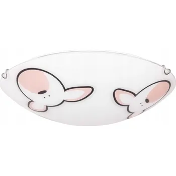 Rubby Stropní Svítidlo 2xE27 Max.60W Chrom Kov/Bílý Skleněné Stínidlo