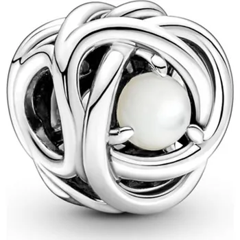 Šperk PANDORA přívěsek Bílý perleťový kruh věčnosti