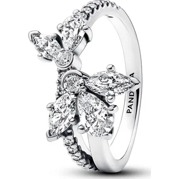 Oblečení a móda PANDORA prsten Třpytivý asymetrický herbářový shluk 54