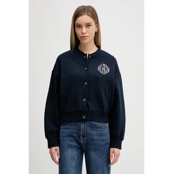 Dámská mikina Mikina Tommy Hilfiger dámská, tmavomodrá barva, s aplikací, WW0WW47847 59X, vel. XS