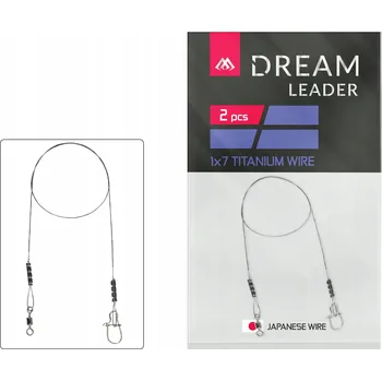 Návazec Mikado DREAM LEADER - TITANIUM - TITANOVÝ Titan 9 kg 25 cm