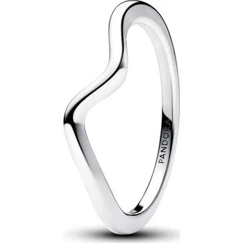 Prsten PANDORA stříbrný prsten Leštěný vlnitý prsten