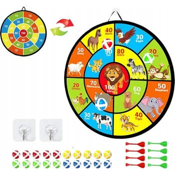 OBOUSTRANNÝ DART TERČ NA SUCHÝ ZIP BEZPEČNÉ ŠIPKY VELKÝ 72 CM