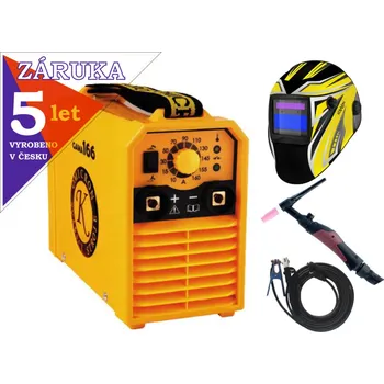 Svářečka Omicron GAMA 166 + kabely 16/3m + TIG hořák + kukla KWX3, záruka 3+2 roky