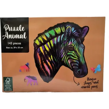 Obraz Puzzle zvíře zebra 145 dílků 29x33 cm - 3010115-1