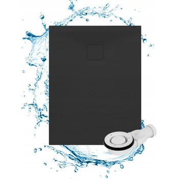 Sprchová vanička SPRCHOVÁ VANIČKA OBDÉLNÍKOVÁ 90 x 70 CM ČERNÁ SMC KOMPOZIT TEJA