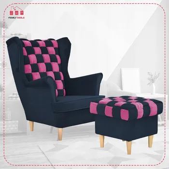 Křeslo Křeslo ušák Family Meble modré