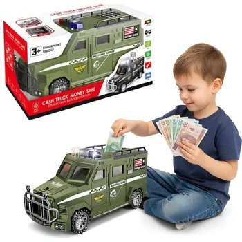Pokladnička Lebula Pokladnička trezor auto kamion světlo zvuk bankovky