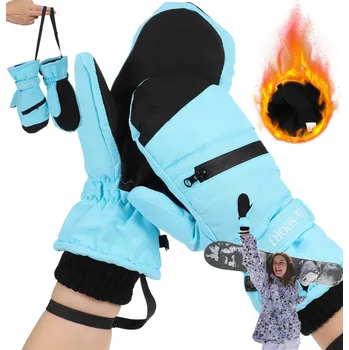 Rukavice Zimní Rukavice M Lyžařské Rukavice Snowboardové Zateplené KAPSA s Dotykovou Obrazovkou Modré