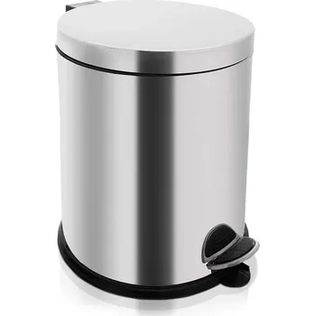 Odpadkový koš Odpadkový koš s pedálem, ocelový, kulatý, 14 l /