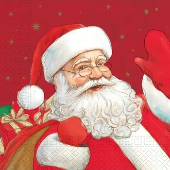 Papírový ubrousek Vánoční ubrousky Santa Claus, 20 ks, 33x33 cm, FSC
