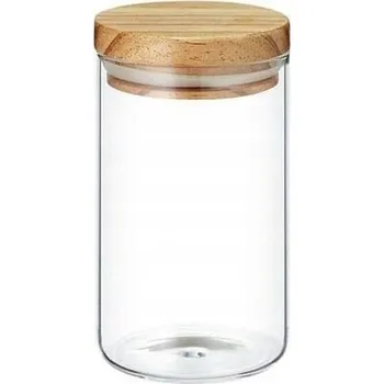 Dóza na potraviny 12 x skleněné skleničky 150 Ml na koření s bambusovým víčkem