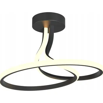 ZÁVĚSNÉ STROPNÍ SVÍTIDLO STROPNÍ SVÍTIDLO LED LUSTR ČERNÝ 30 CM MODERNÍ STUDENÁ BÍLÁ