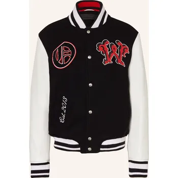 Pánská bunda Off-White Pánská Univerzitní Bunda, černá / červená / bílá, 48