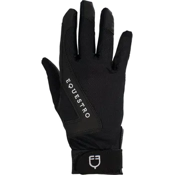 Jezdecké rukavice EQUESTRO Rukavice jezdecké Sunny Equestro, černé L