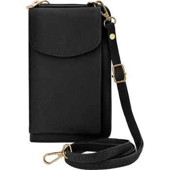 Kabelka Malá dámská taška listonoška 2v1 na telefon peněženka psaníčko - černá NICOLE BROWN 5905054540654