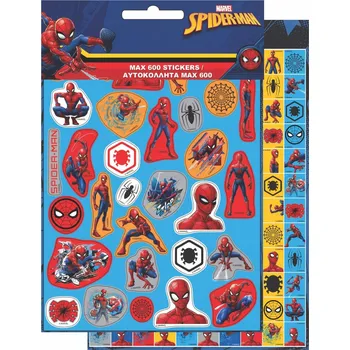 samolepka BAREVNÉ SAMOLEPKY Spiderman PRO DĚTI KUSŮ 600 Spider-Man