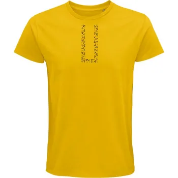 Pánské tričko Pánské tričko se vzorem modrotisku Velikost: XS, Barva: Zlatá