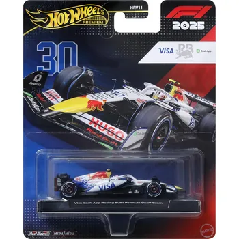 auto na autodráhu Hot Wheels Premium Formula1 2025 HRV11, Visa Cash App RB Formula 1 Team (#30)