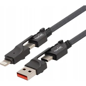 Datový kabel Univerzální nabíjecí kabel 4v1 USB4X1, USB-C / USB-A / Lightning
