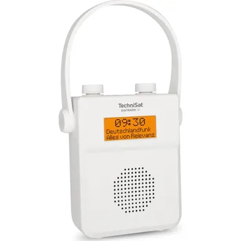Radiopřijímač Přenosné FM rádio Digitální DAB+ FM Rádio s RDS Bílé audio Bluetooth Budík