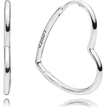 PANDORA náušnice Asymetrická srdce lásky