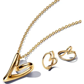 Náhrdelník PANDORA SET náhrdelník s přívěskem Srdce s organickým tvarem