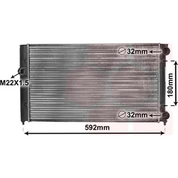 Chladič motoru Chladič, chlazení motoru VAN WEZEL 58002099